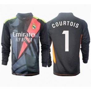 Real Madrid Thibaut Courtois #1 Målmand Replika Udebanetrøje 2024-25 Langærmet